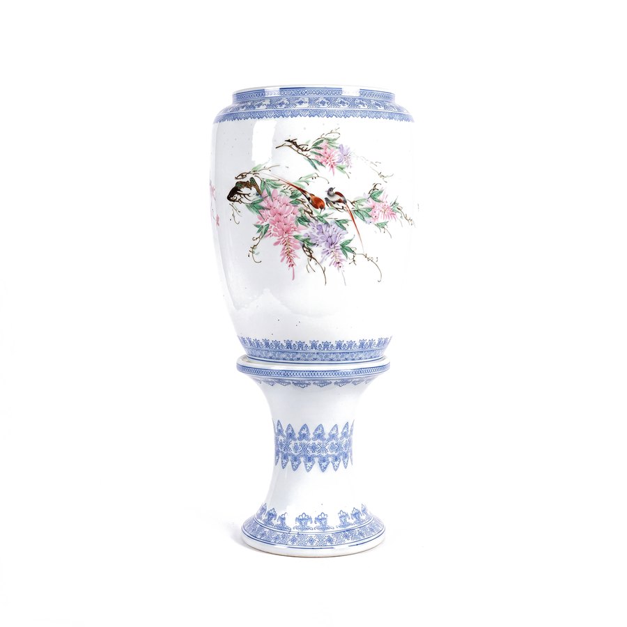 Lámpara de porcelana china calada